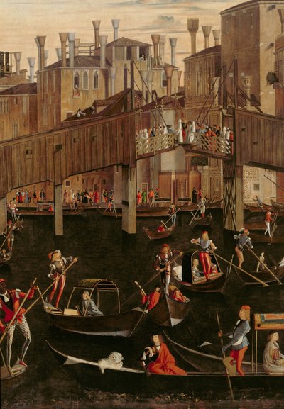 Wooden Rialto Bridge (detail) by Vittore Carpaccio